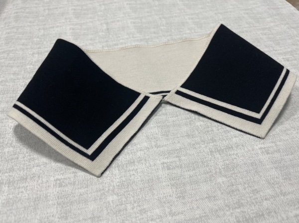 Cotton knit collar
