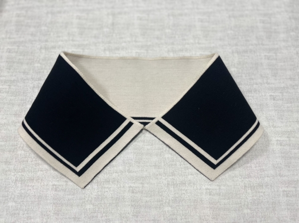 Cotton knit collar