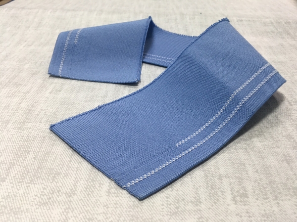 Polyester knit collar
