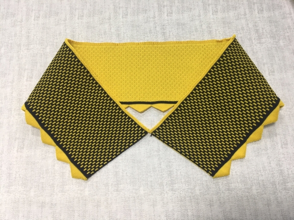 Polyester knit collar