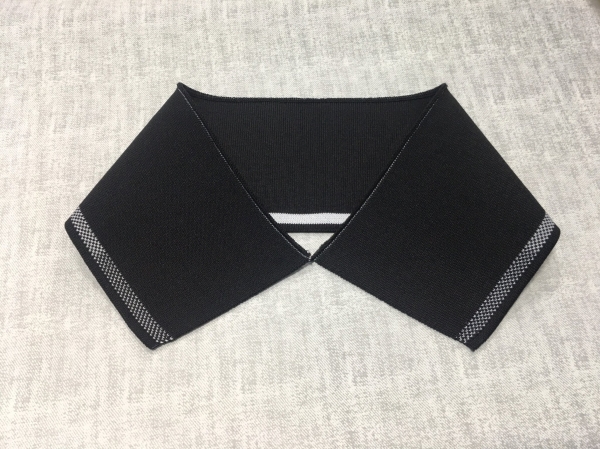 Polyester knit collar