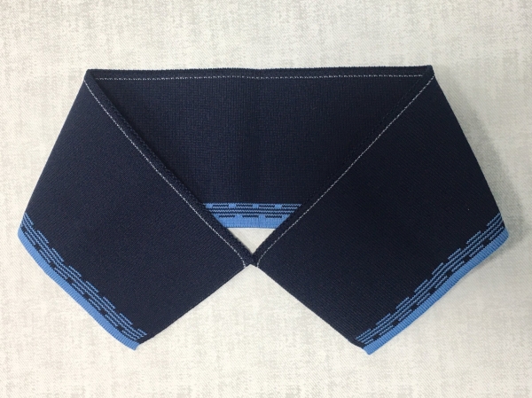 Polyester knit collar