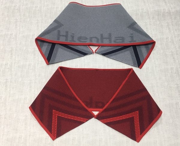 Polyester knit collar