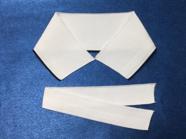 Polyester knit collar