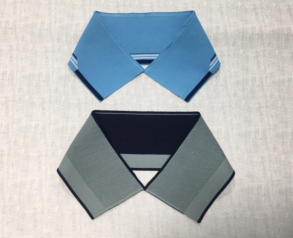 Polyester knit collar