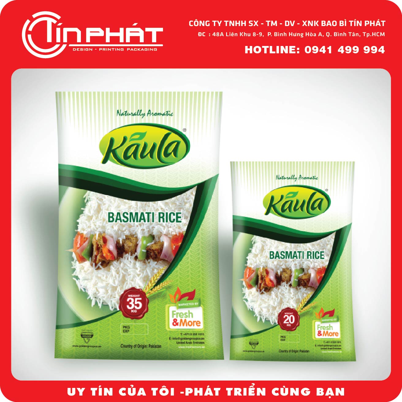 Kaula rice packaging
