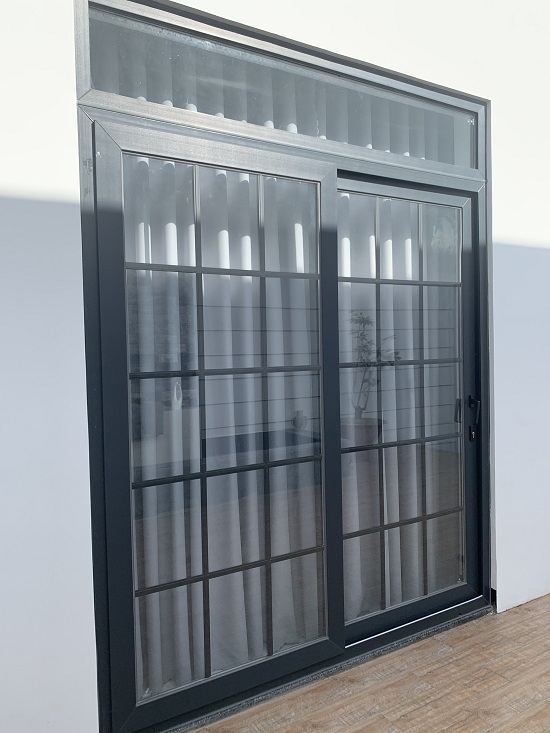 Plastic door with steel core