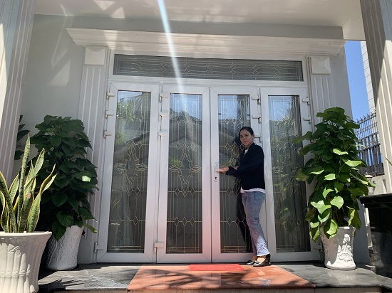 Plastic door with steel core