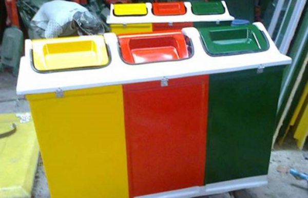 Composite trash can