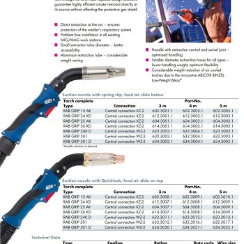 Fume extraction torch RAB GRIP