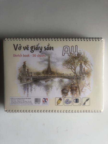 Textured drawing paper notebook