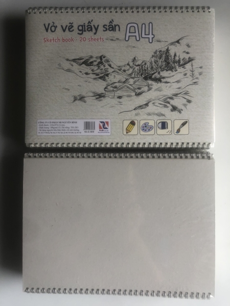 Textured drawing paper notebook