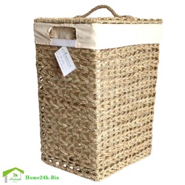 Seagrass Hamper with Lids and Fabric Linen