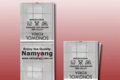 2-color printed satin label