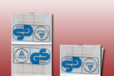 Single-color printed satin label