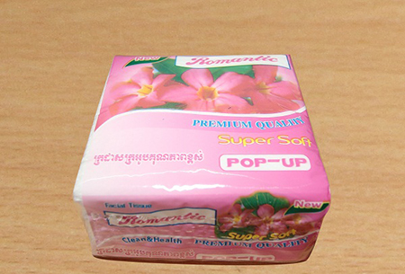 Pop in tissue