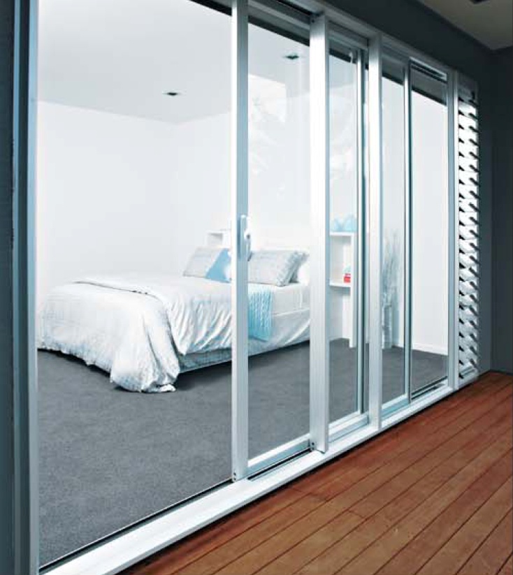Aluminum and glass door