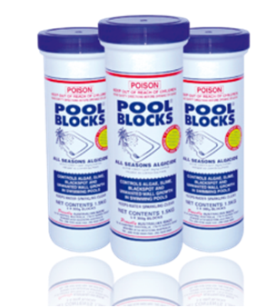Pool block algicide