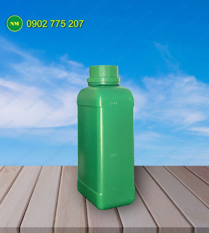 500ml Rectangular plastic bottle