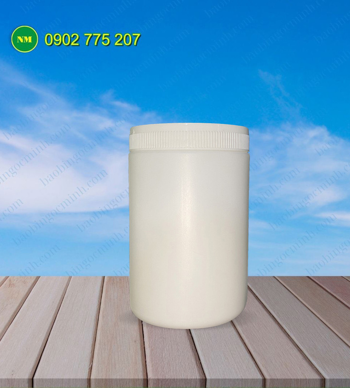 1kg HDPE plastic jar for powder
