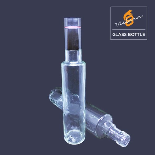 Glass wine bottle