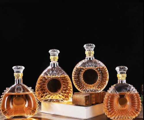 Glass wine bottle