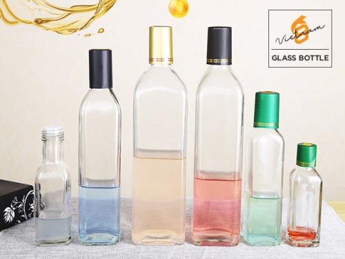 Glass cooking oil bottle