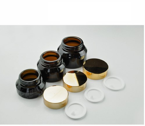 Brown glass jar