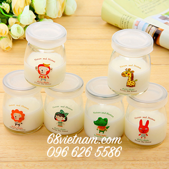 Glass yogurt jar