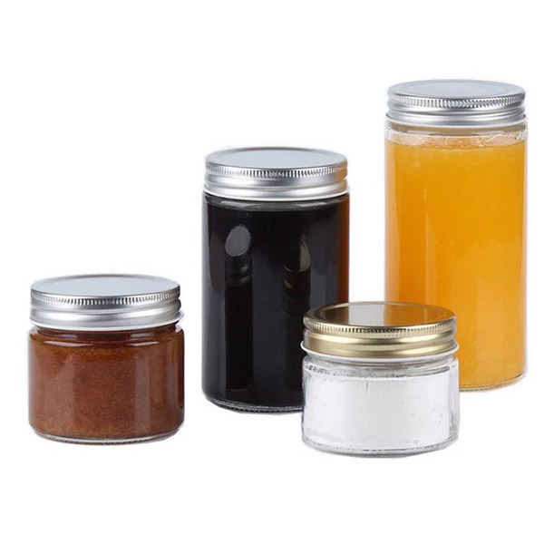 Glass jar with aluminum cap