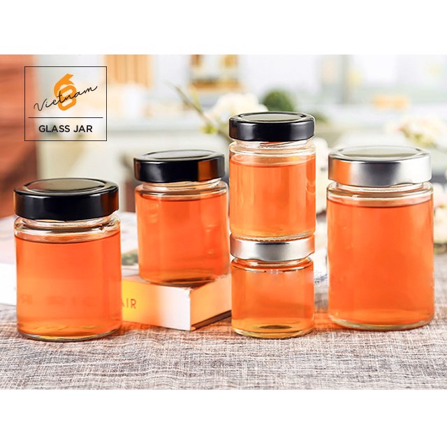 Glass jar with tin cap