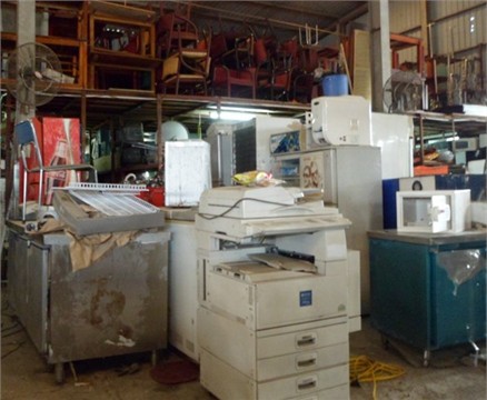 Scraps of old factory