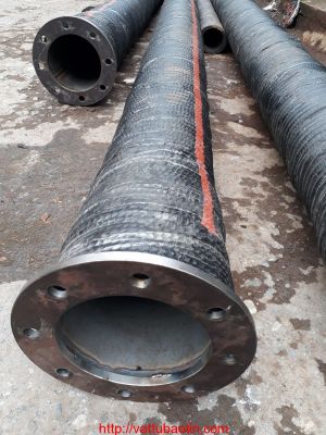 Rubber hose with 2 flanges