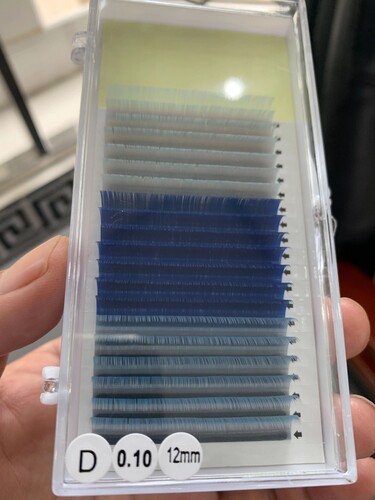 New model - color eyelash extensions