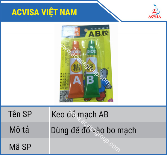AB circuit testing adhesive