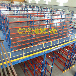Mezzanine floor rack