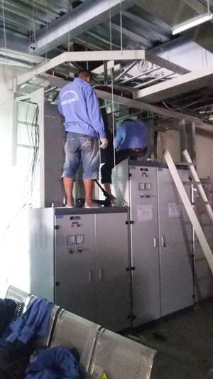 Construction of electricity and water works