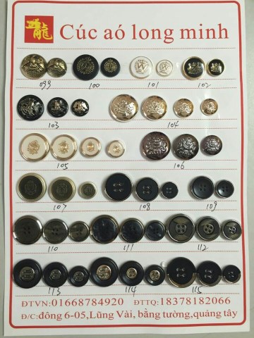 Metal buttons