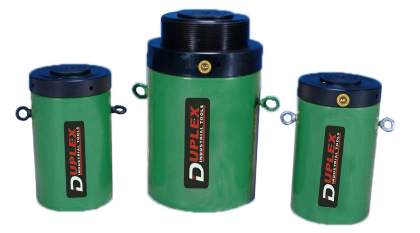 Single acting lock nut hydraulic cylinder