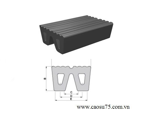 W-shaped rubber