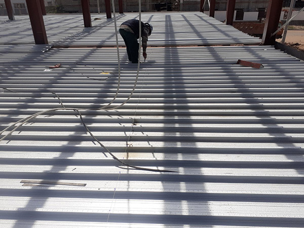 Decking floor construction