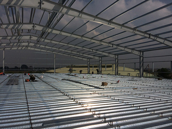 Decking floor construction