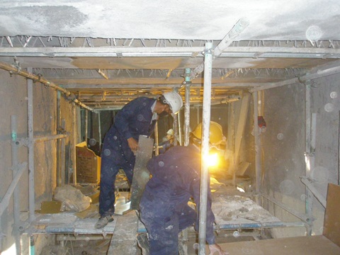 Drying furnace repair
