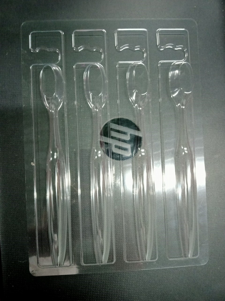 Plastic toothbrush tray