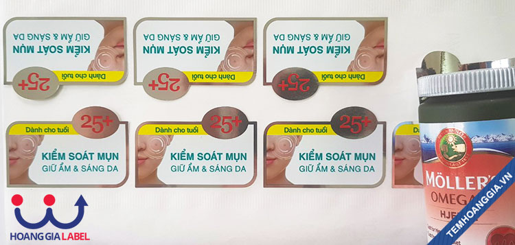 Degreasing labels printing