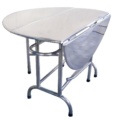 Stainless steel tables and chairs