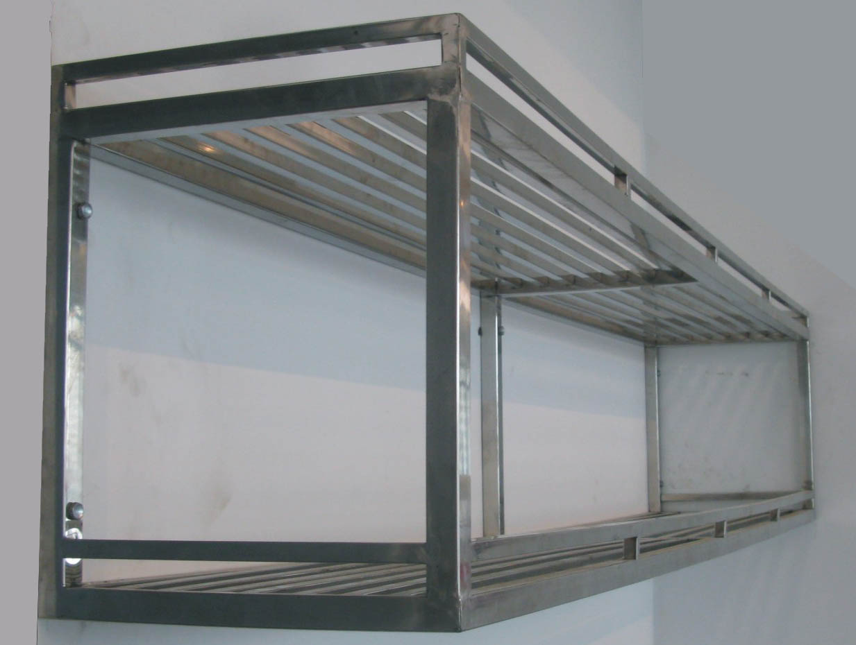 Stainless steel shelves