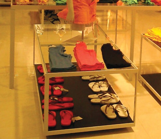 Stainless steel shelves