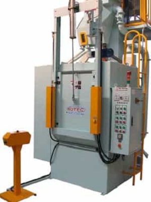 Hanger type shot blasting machine
