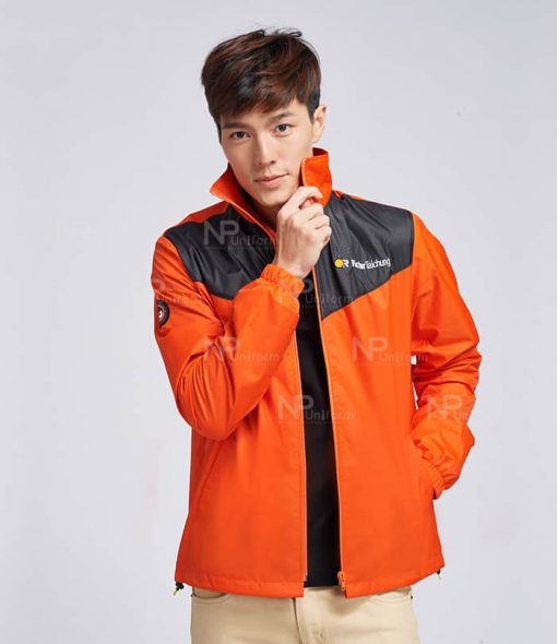 Orange-black windbreaker uniform